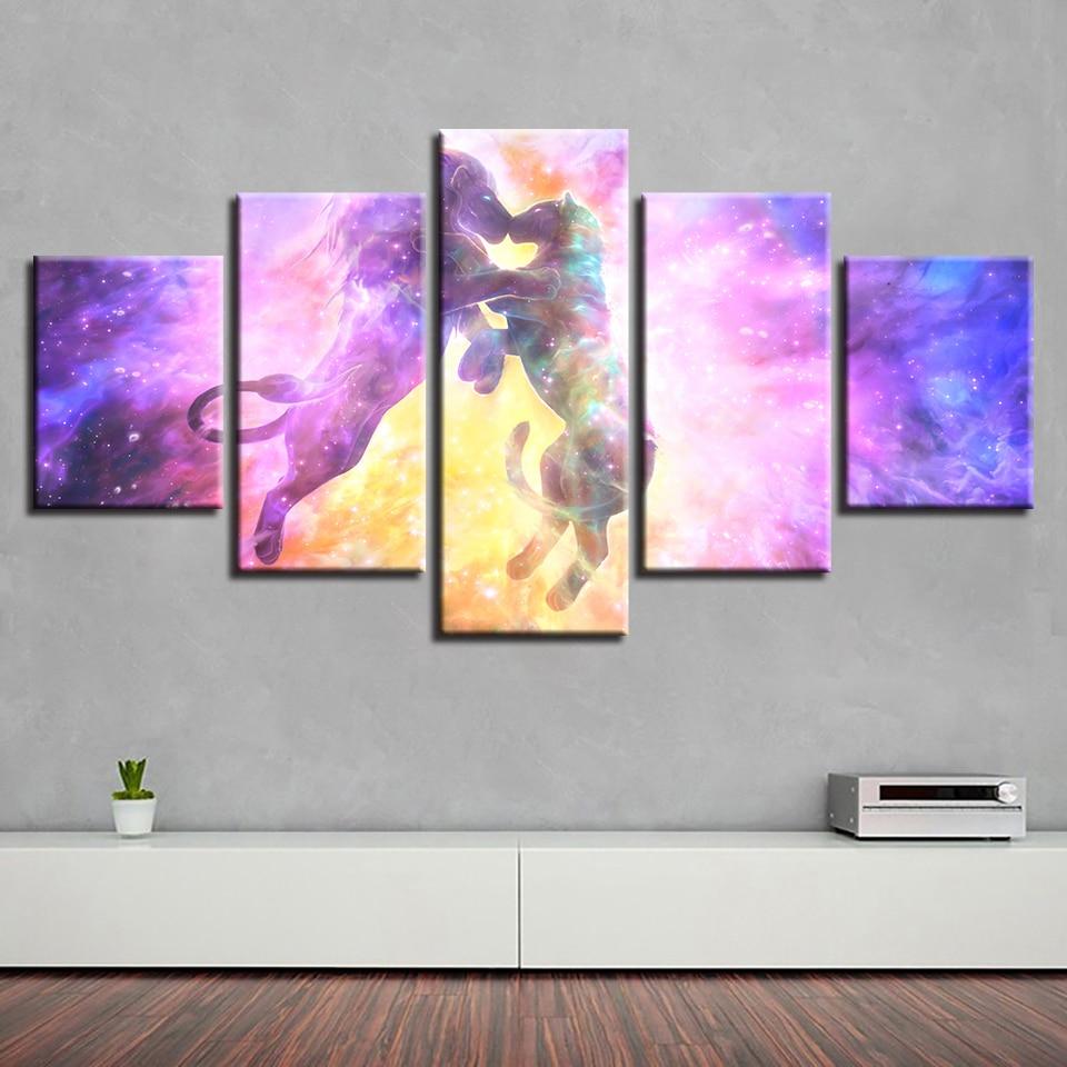Lion Animal Kissing – Abstract Canvas Wall Art