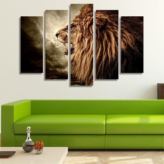 Lion Ferocious – Animal Canvas Wall Art