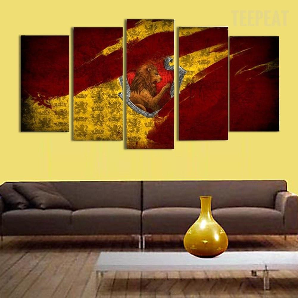 Lion Scenery – Abstract Animal Canvas Wall Art