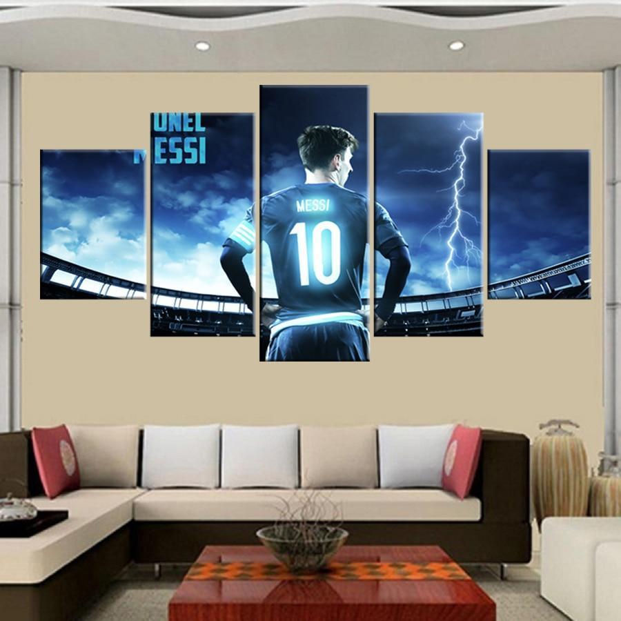 Lionel Messi M10 Soccer Canvas Wall Art