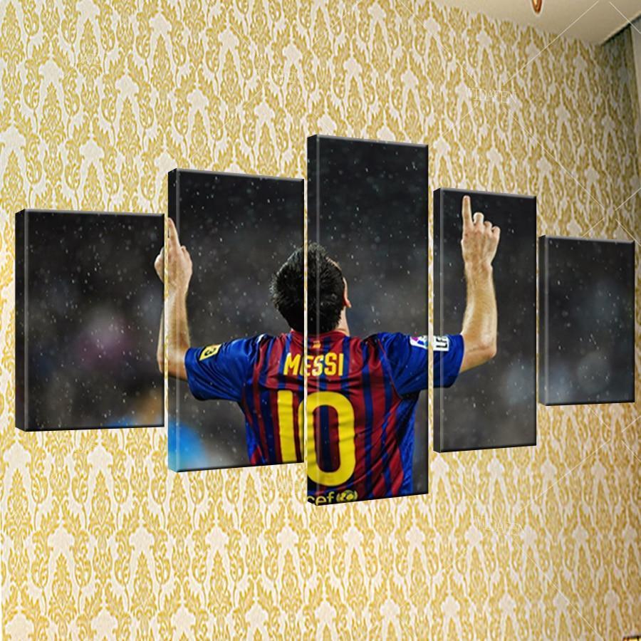 Lionel Messi Praying Barcelona Soccer Canvas Wall Art
