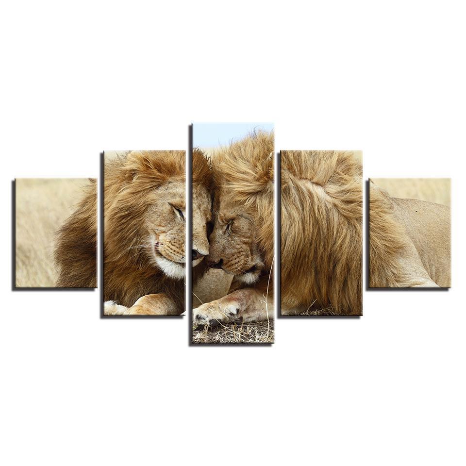 Lions Family – Animal Canvas Wall Art