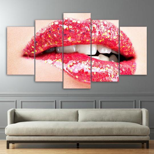 Lipstick Sparkles 09 – Abstract Canvas Wall Art