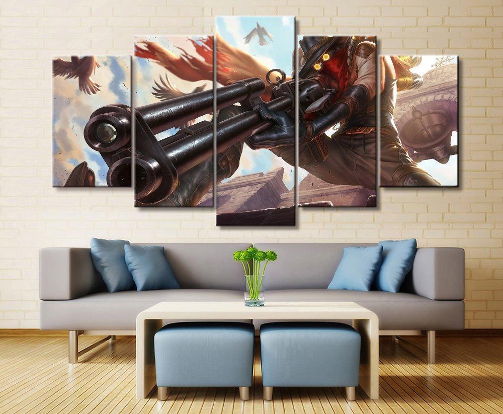 Lol League Of Legends Jhin 5 Game – Canvas Wall Art