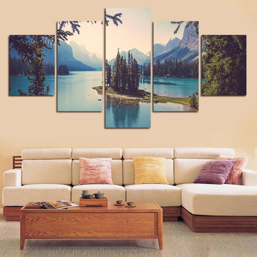 Long Tail Boat And The Lake – Nature Canvas Wall Art