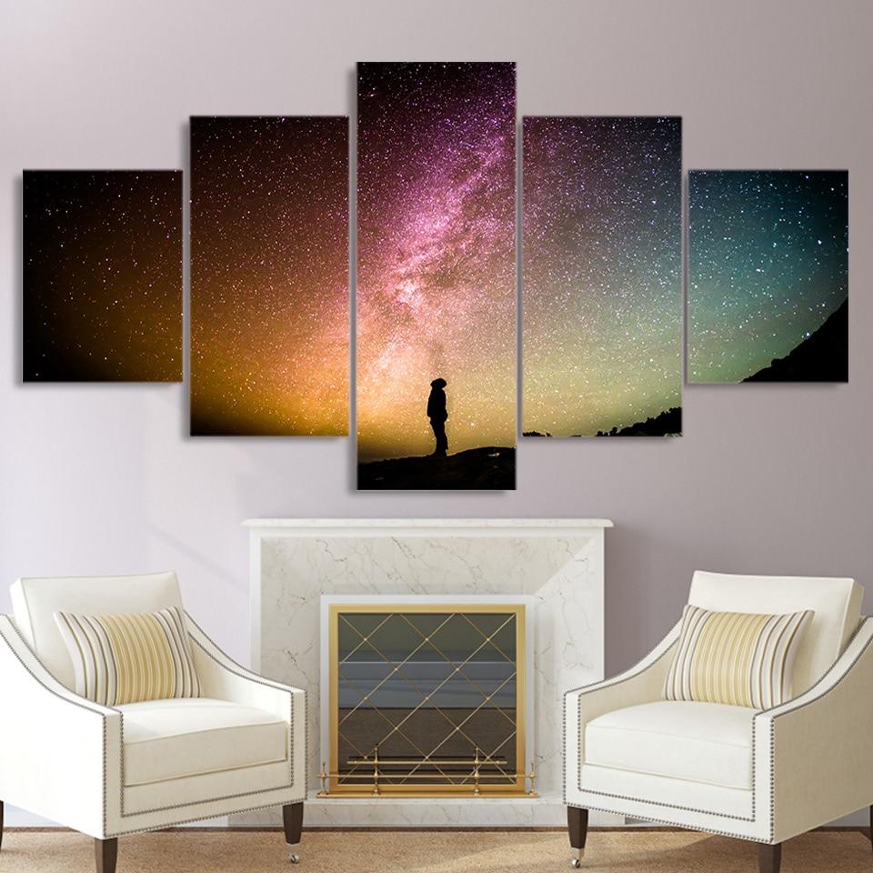 Look Up At The Starry Sky – Nature Canvas Wall Art