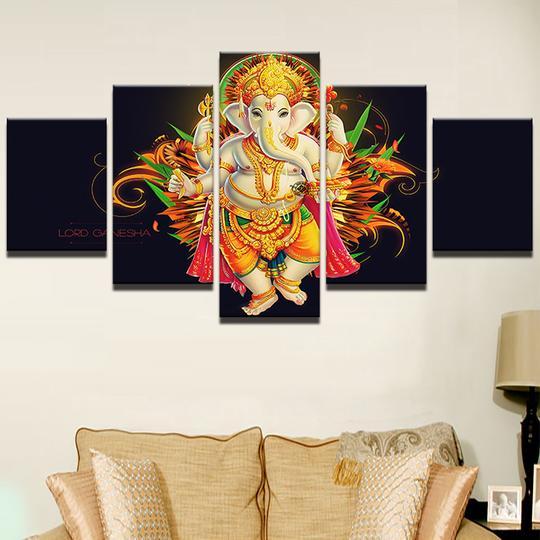 Lord Ganesha 5 – Religion Canvas Wall Art