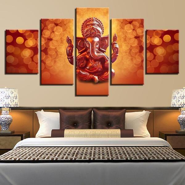 Lord Ganesha Ganapati – Abstract Religion Canvas Wall Art