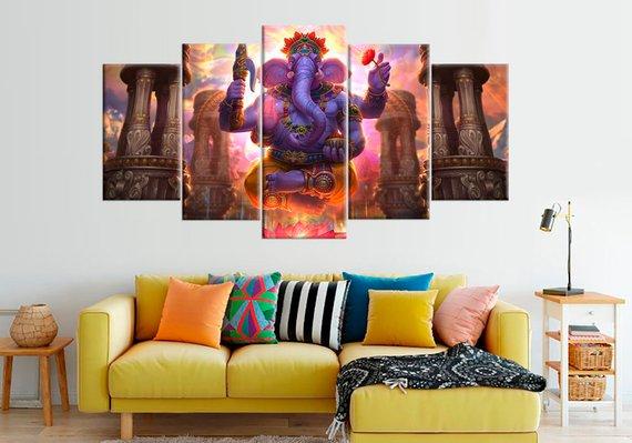 Lord Ganesha The God Of Success – Religion Canvas Wall Art