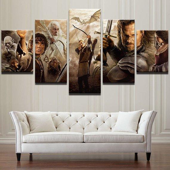 Lord Of The Rings Montage 2 – Movie Canvas Wall Art