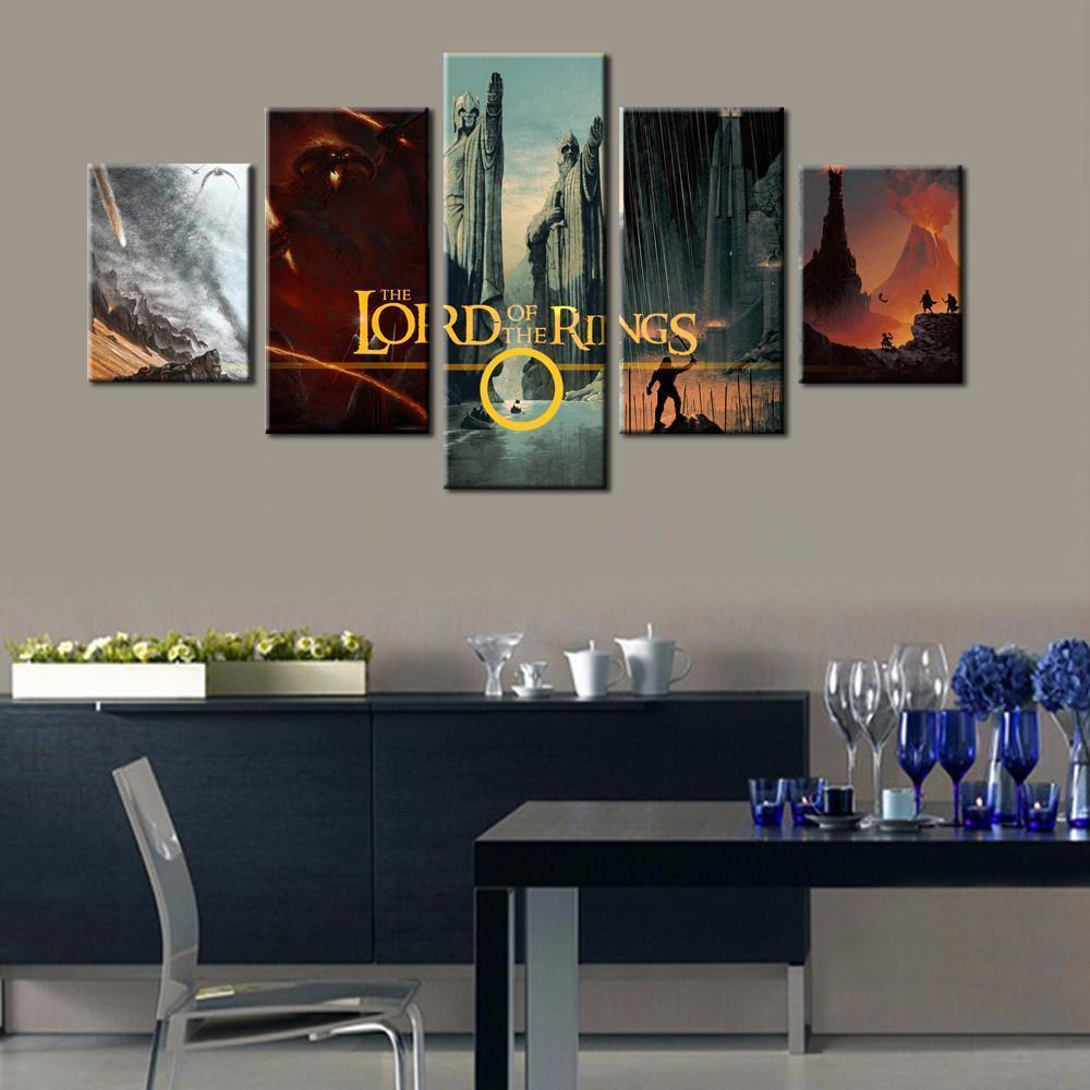 Lord Of The Rings Montage – Movie Canvas Wall Art