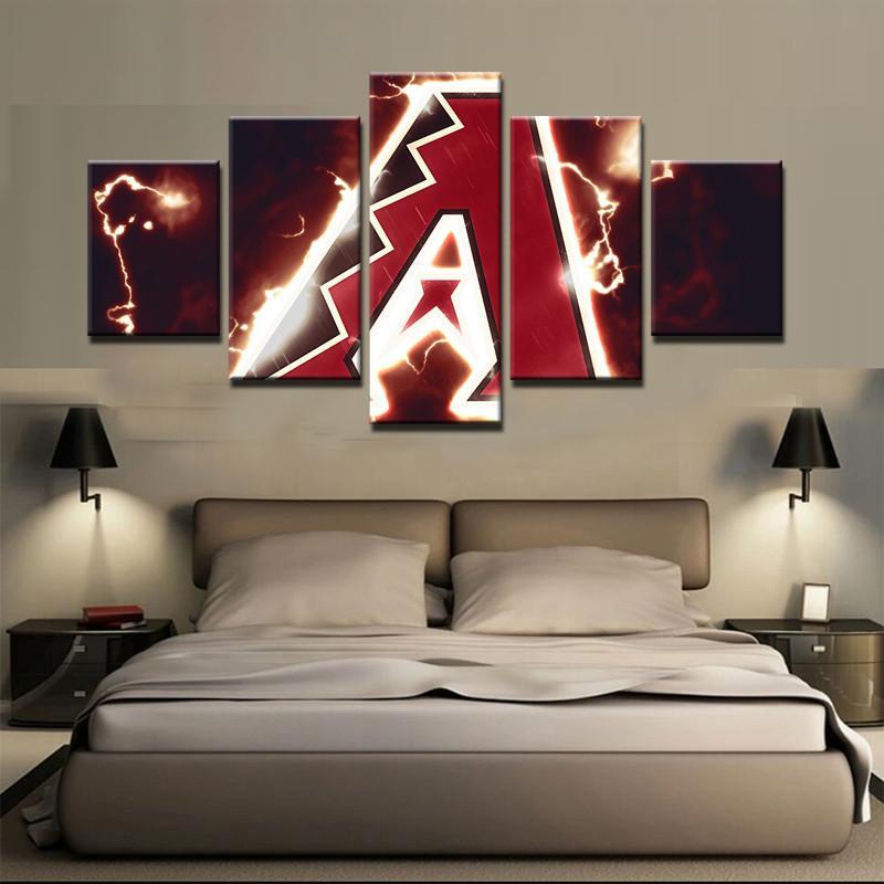 Los Angeles Angels Of Anaheim Team Thumderbolt – Sport Canvas Wall Art