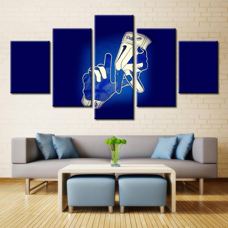 Los Angeles Dodgers Hand Gloves Victory – Sport Canvas Wall Art