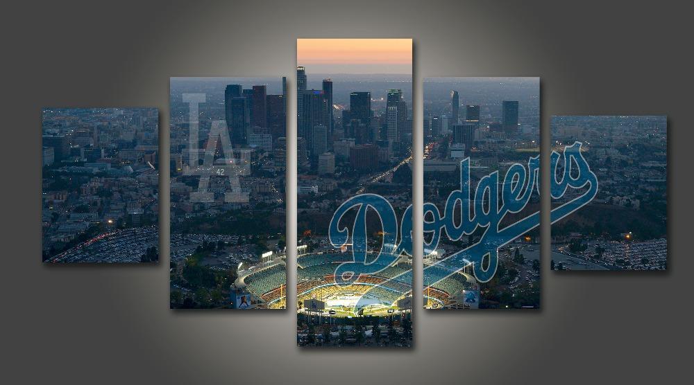 Los Angeles Dodgers Stadium Baseball Canvas Wall Art