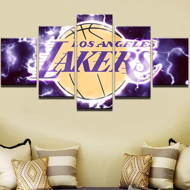 Los Angeles Lakers Logo Basketball Nba Sport – Canvas Wall Art