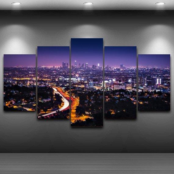 Los Angles City Night – Nature Canvas Wall Art