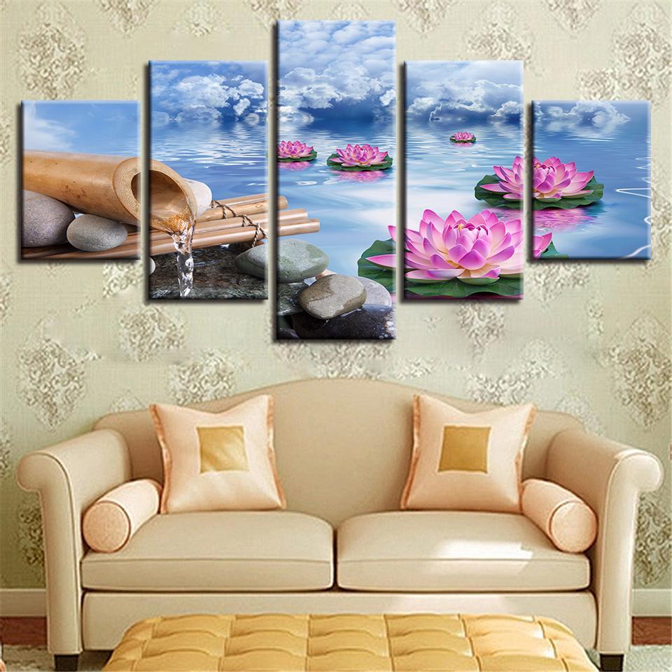 Lotus Calmness Flower – Nature Canvas Wall Art