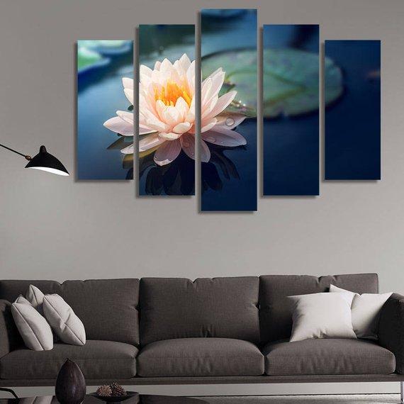 Lotus On The Water – Nature Canvas Wall Art