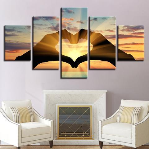 Love At Sunset – Abstract Canvas Wall Art