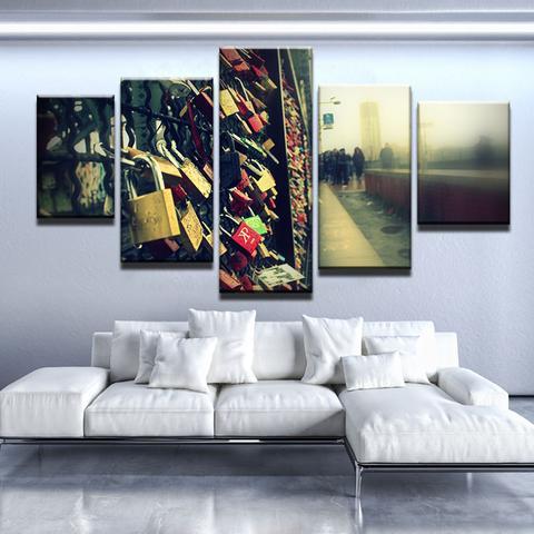 Love Bridge In Cologne – Nature Canvas Wall Art