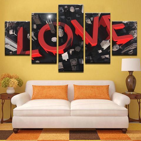 Love City – Abstract Canvas Wall Art
