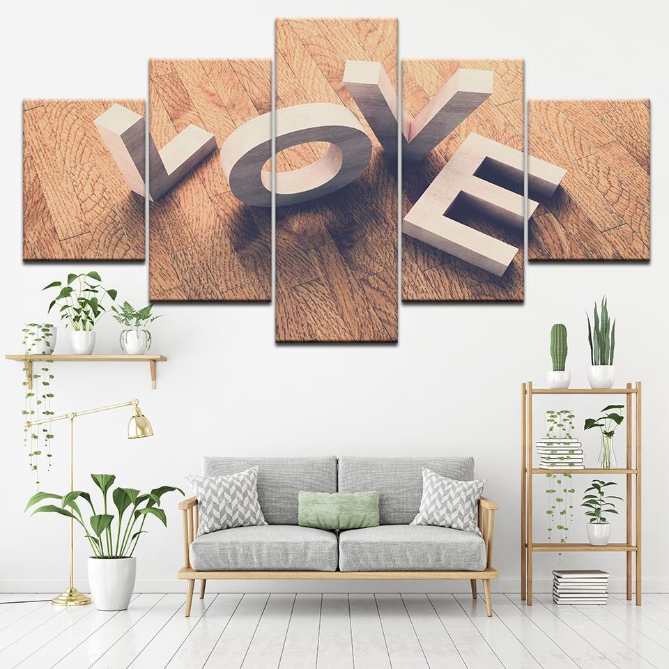 Love Cube Word – Abstract Canvas Wall Art