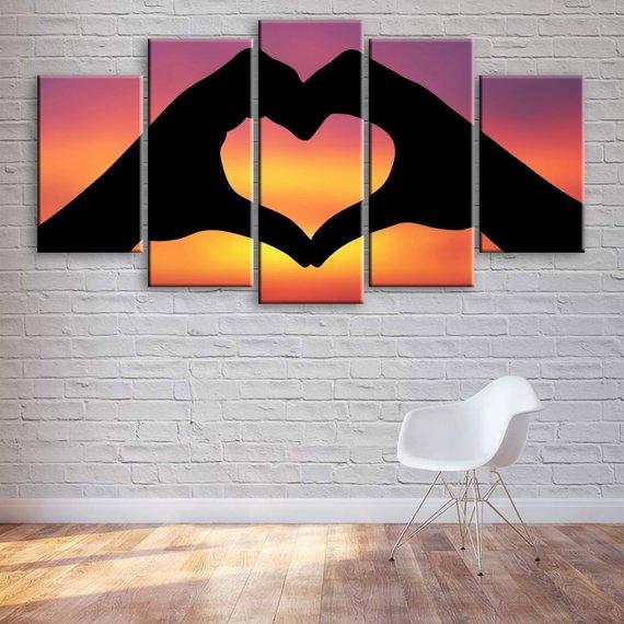 Love Heart Hands – Abstract Canvas Wall Art