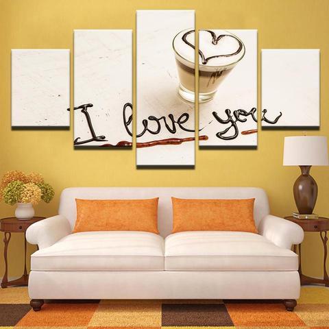Love Macchiato – Abstract Canvas Wall Art