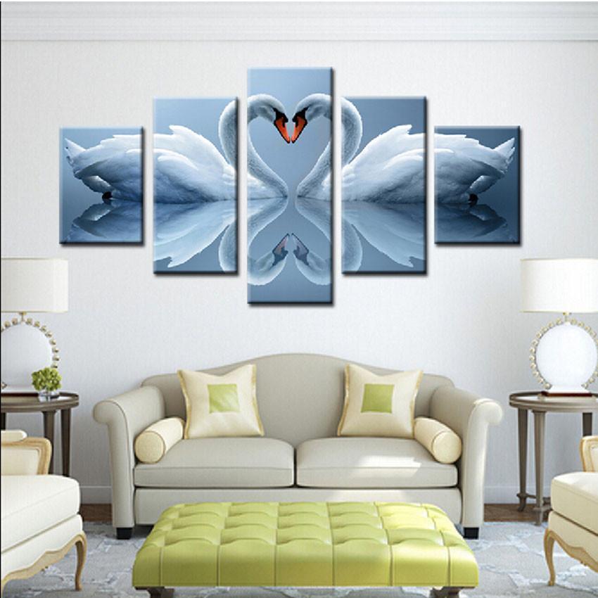 Love Swan – Animal Canvas Wall Art