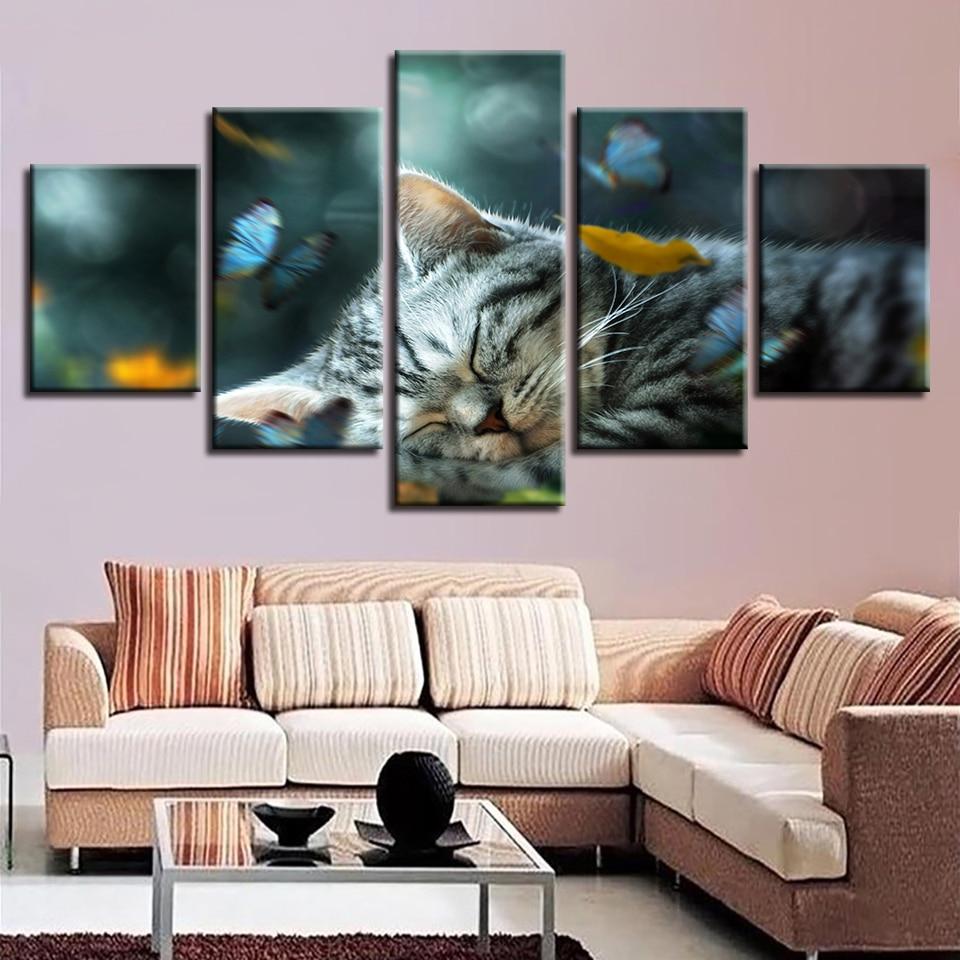 Lovely Cats In The Sleeps – Animal Canvas Wall Art