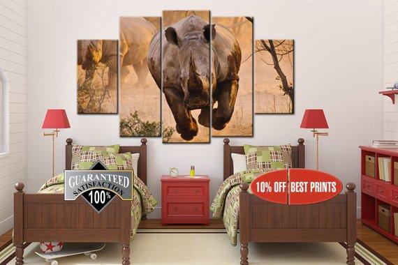 Lovely Rhino – Animal Canvas Wall Art