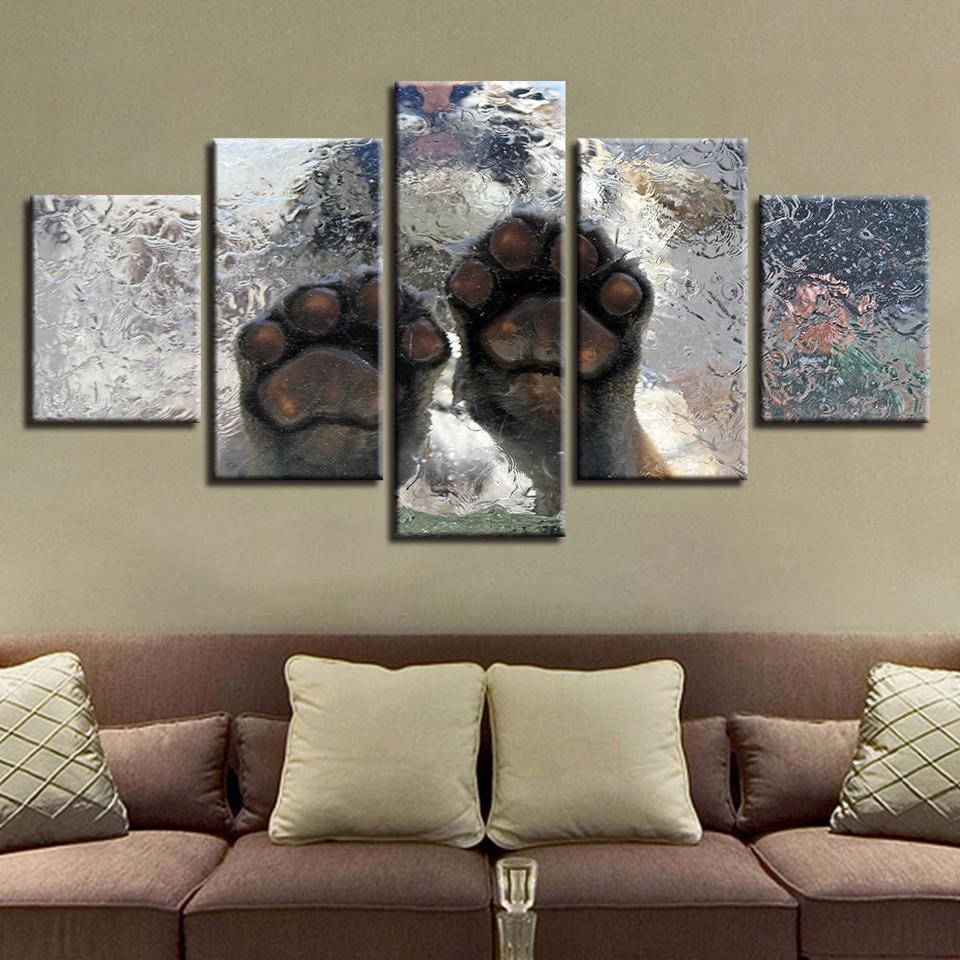 Lovely Tiger Claws Animal Canvas Wall Art