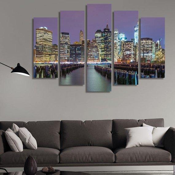 Lower Manhattan Skyline 01 – Nature Canvas Wall Art