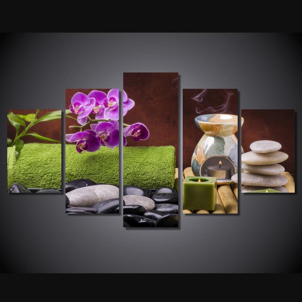 Lowers Orchid Candle Meditation Spa – Nature Canvas Wall Art