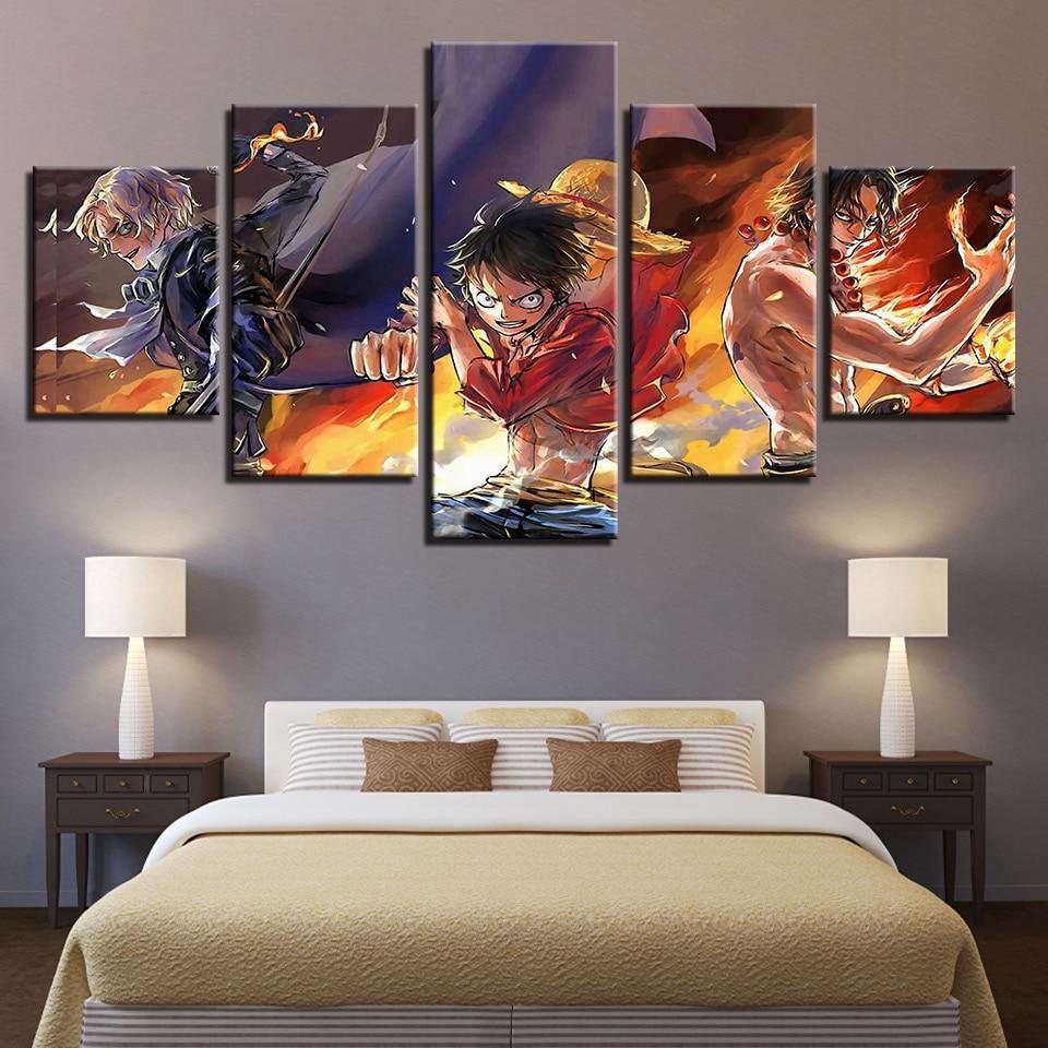 Luffy – Ace – Sabo One Piece Anime Canvas Wall Art
