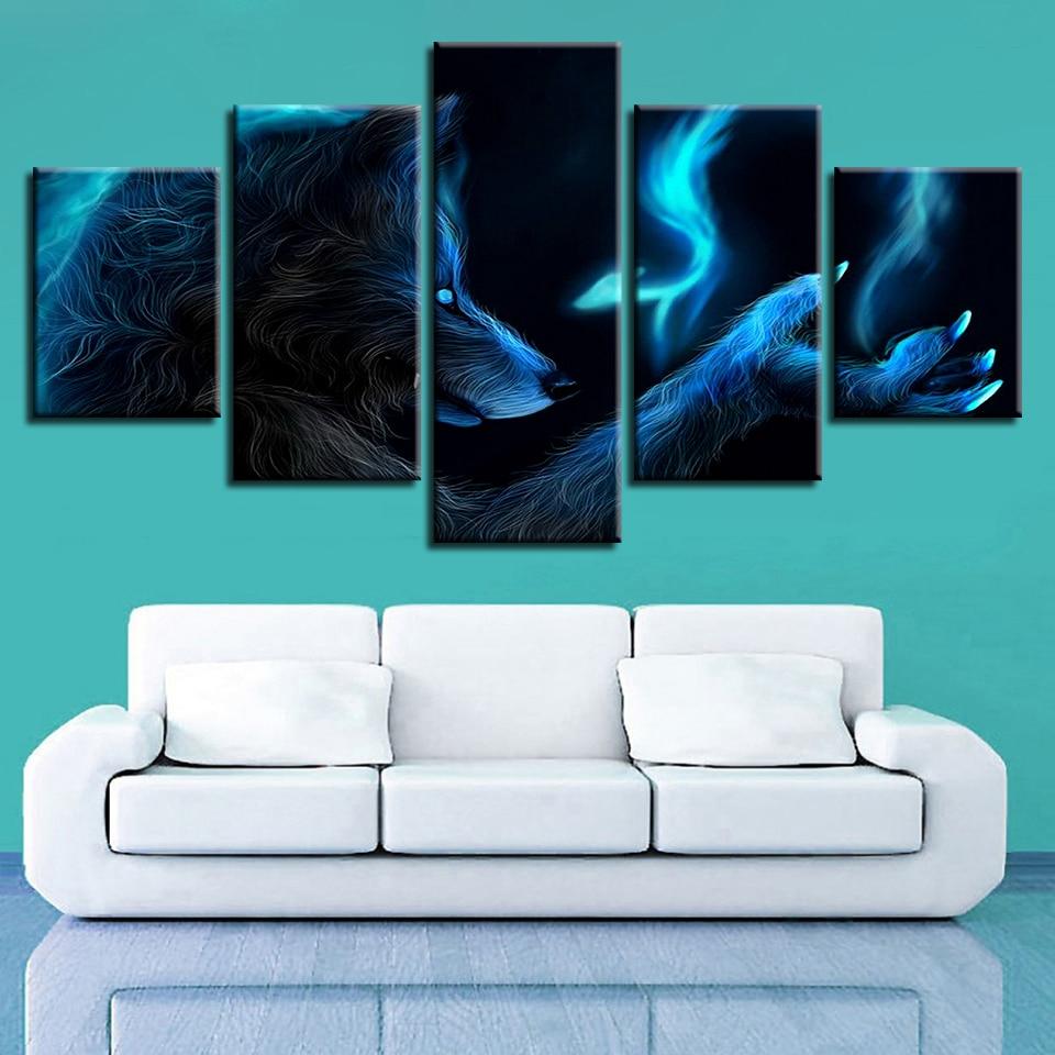 Luminous Animal Wolf – Animal Canvas Wall Art