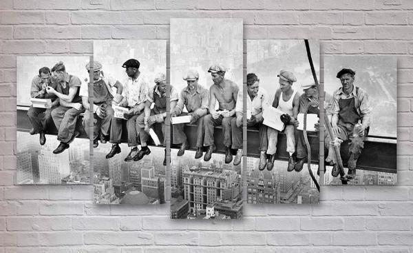 Lunch Atop A Skyscraper Life – Canvas Wall Art