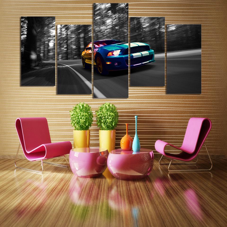 Luxury Blue Sports Car – Automative Canvas Wall Art