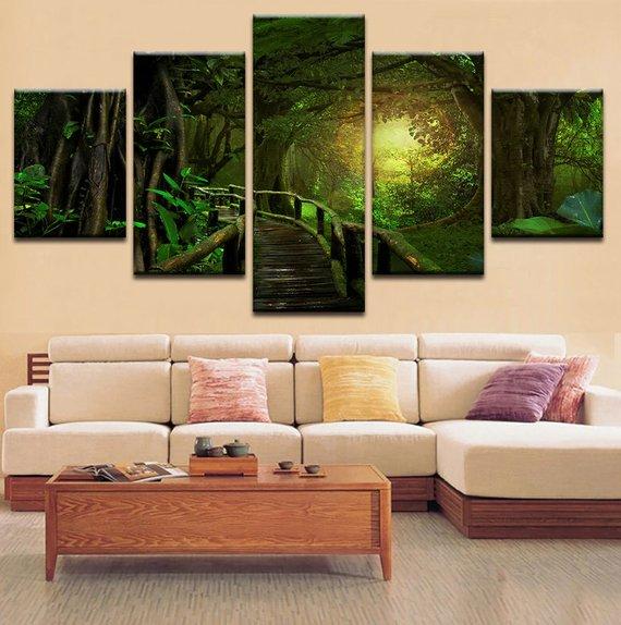 Magical Forest Trees Magic Woods – Nature Canvas Wall Art