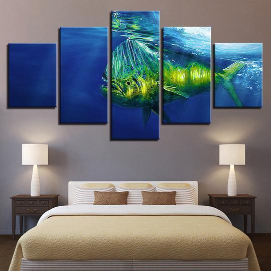 Mahi-Mahi Dolphinfish Dorado Ocean – Canvas Wall Art