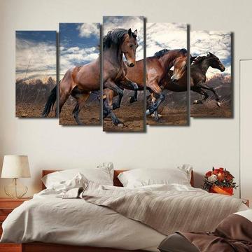 Majestic Trotting Horses – Animal Canvas Wall Art