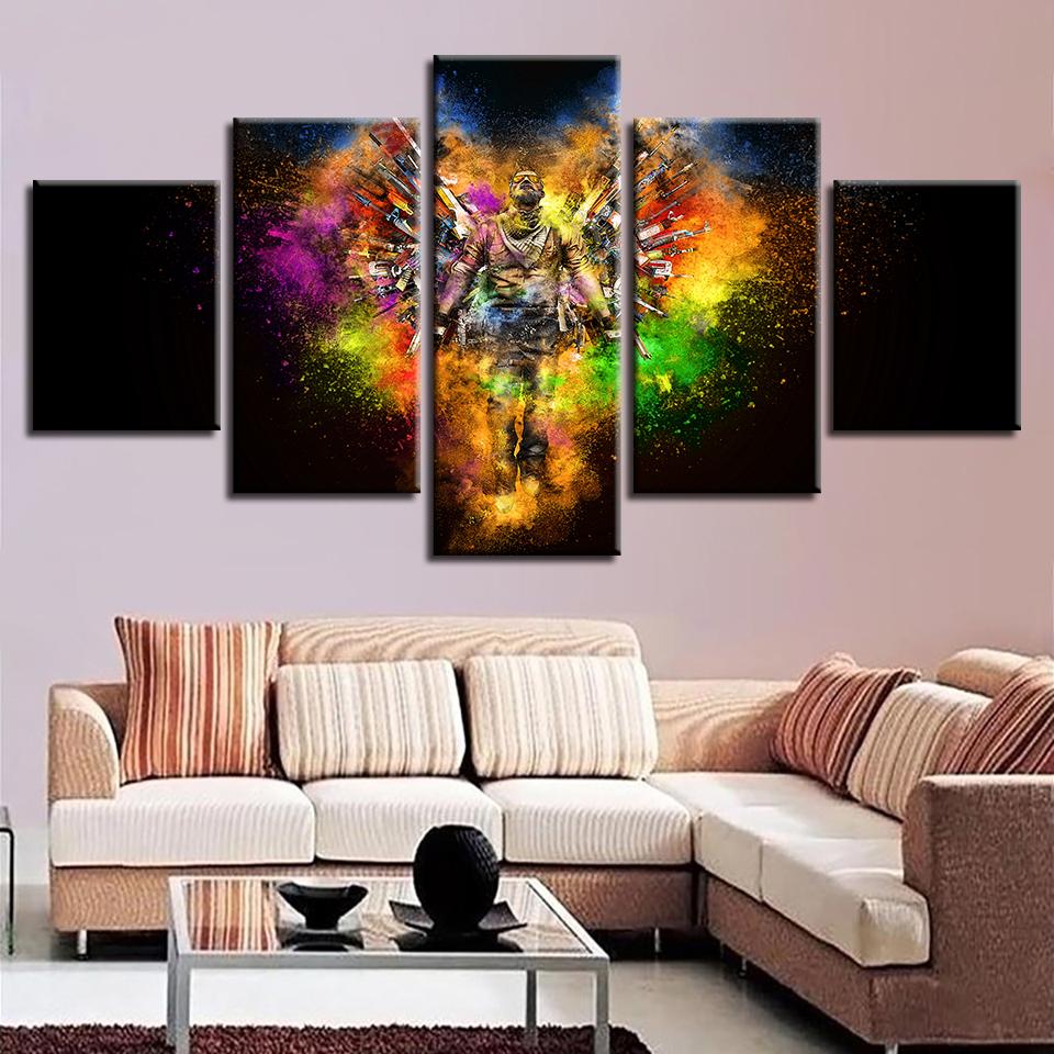 Man And Wings Abstract Heart-Shaped 1 – Abstract Canvas Wall Art