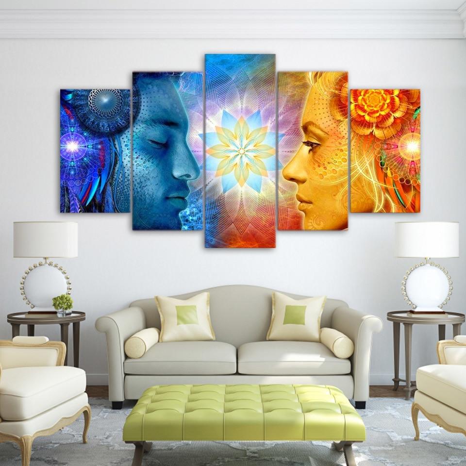 Man Women Thinking Mode – Abstract Canvas Wall Art