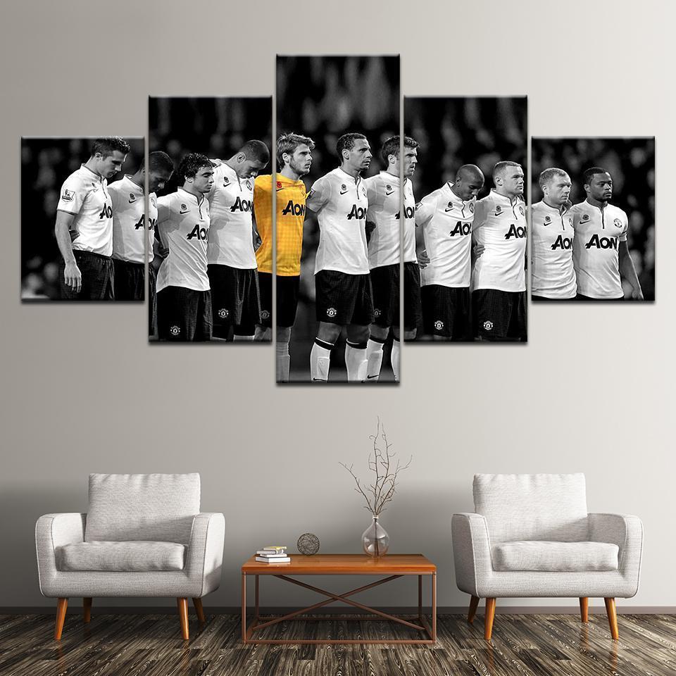 Manchester United Legendary Team Soccer Canvas Wall Art