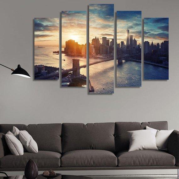 Manhattan New York City 01 – Nature Canvas Wall Art