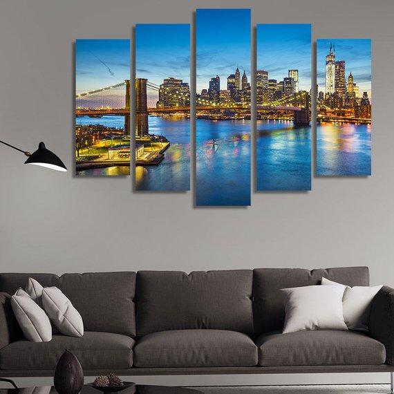 Manhattan New York City Skyline 1 – Nature Canvas Wall Art