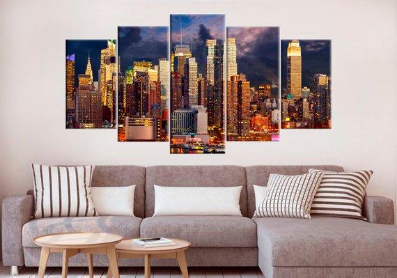 Manhattan New York Large – Nature Canvas Wall Art