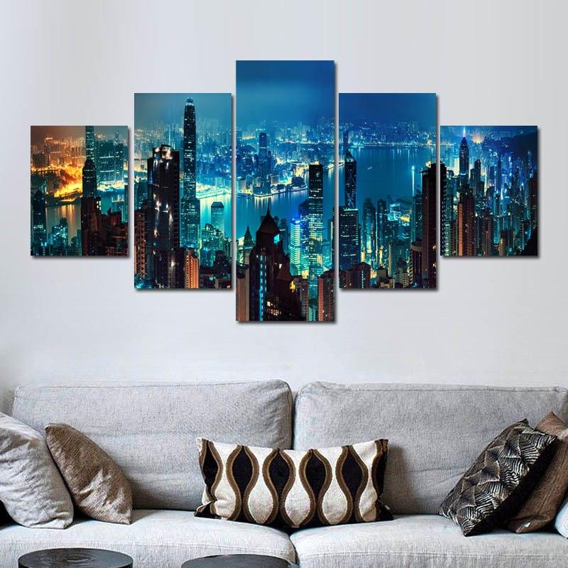 Manhattan Night City – Nature Canvas Wall Art