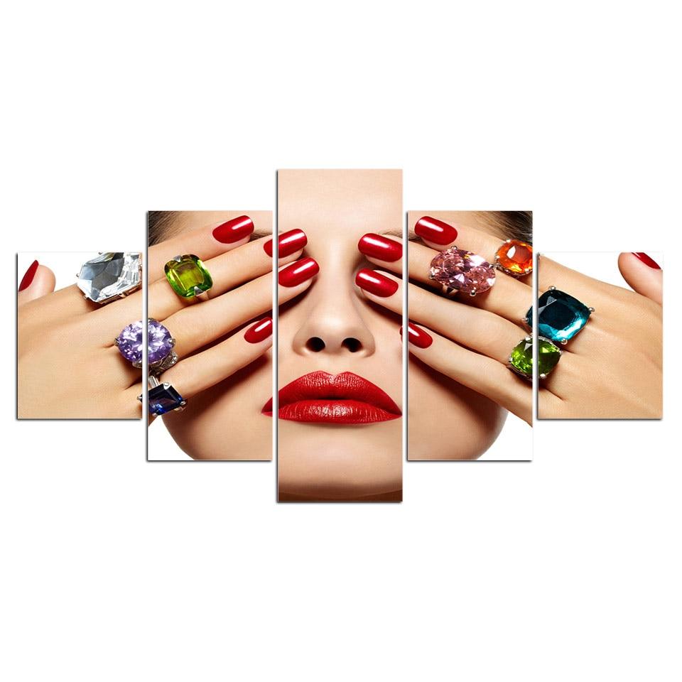 Manicure Lipstick – Abstract Canvas Wall Art