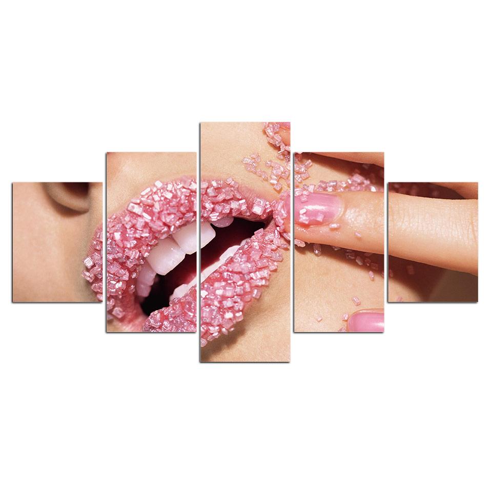 Manicure Lipstick Crystal – Abstract Canvas Wall Art